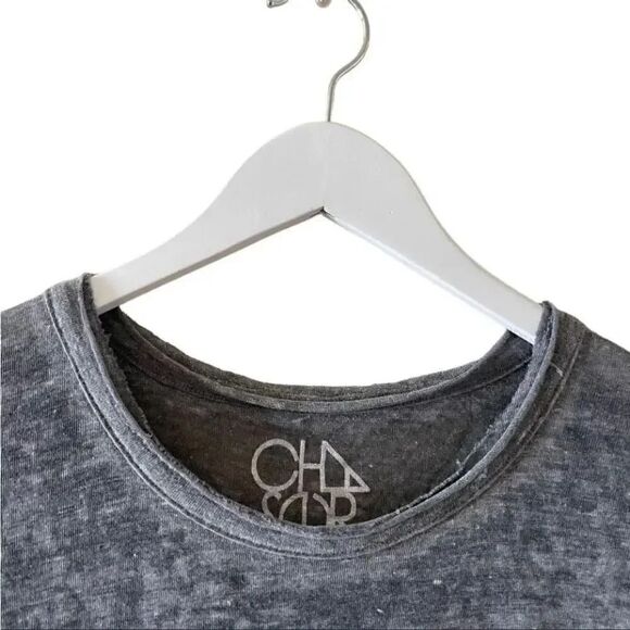 Chaser Revolve Heather Gray Festival I Need. Cocktail Short Sleeves TShirt SZ M - Picture 4 of 10